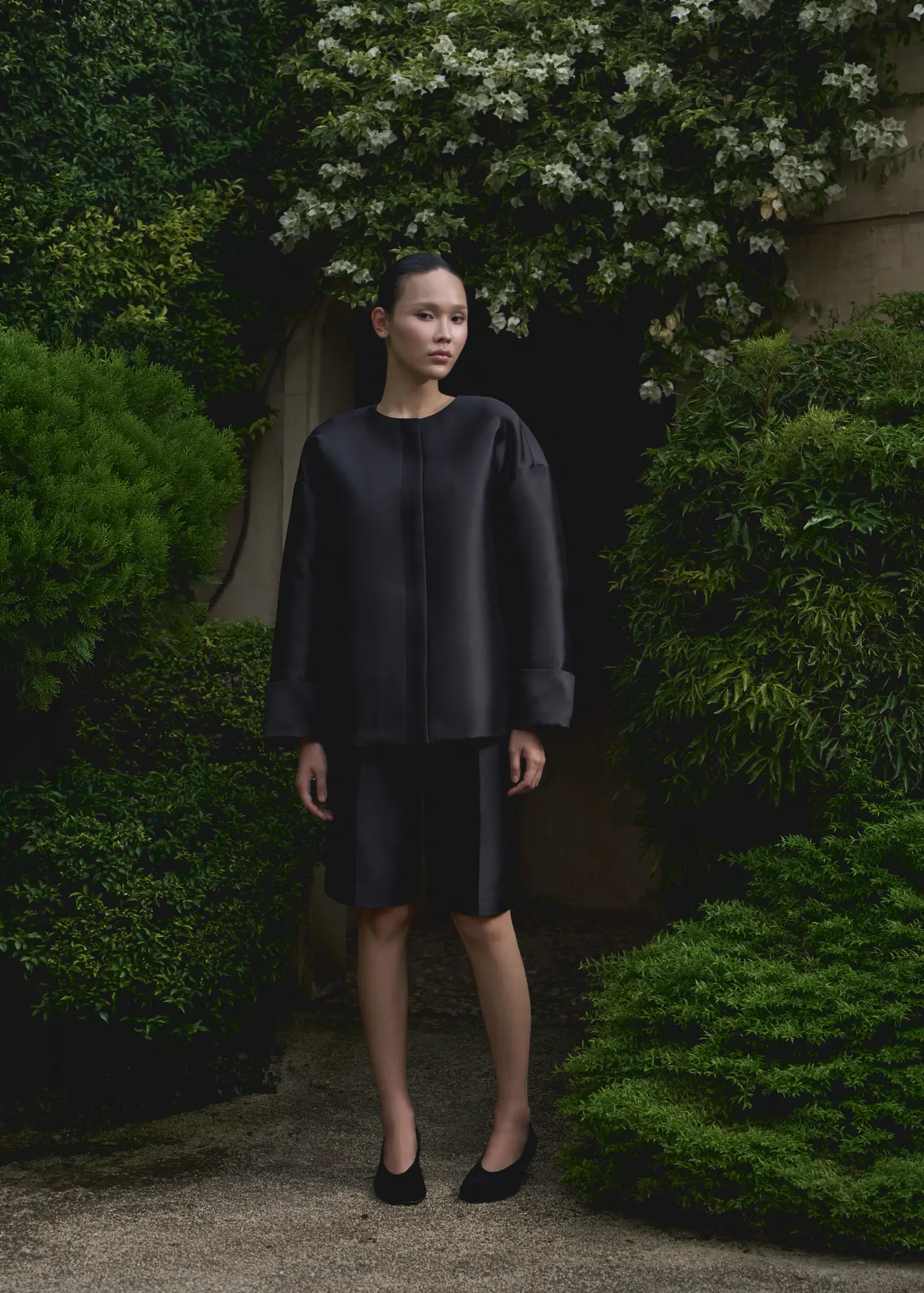Himo - Signature Shirt Black Taffeta — product photograph