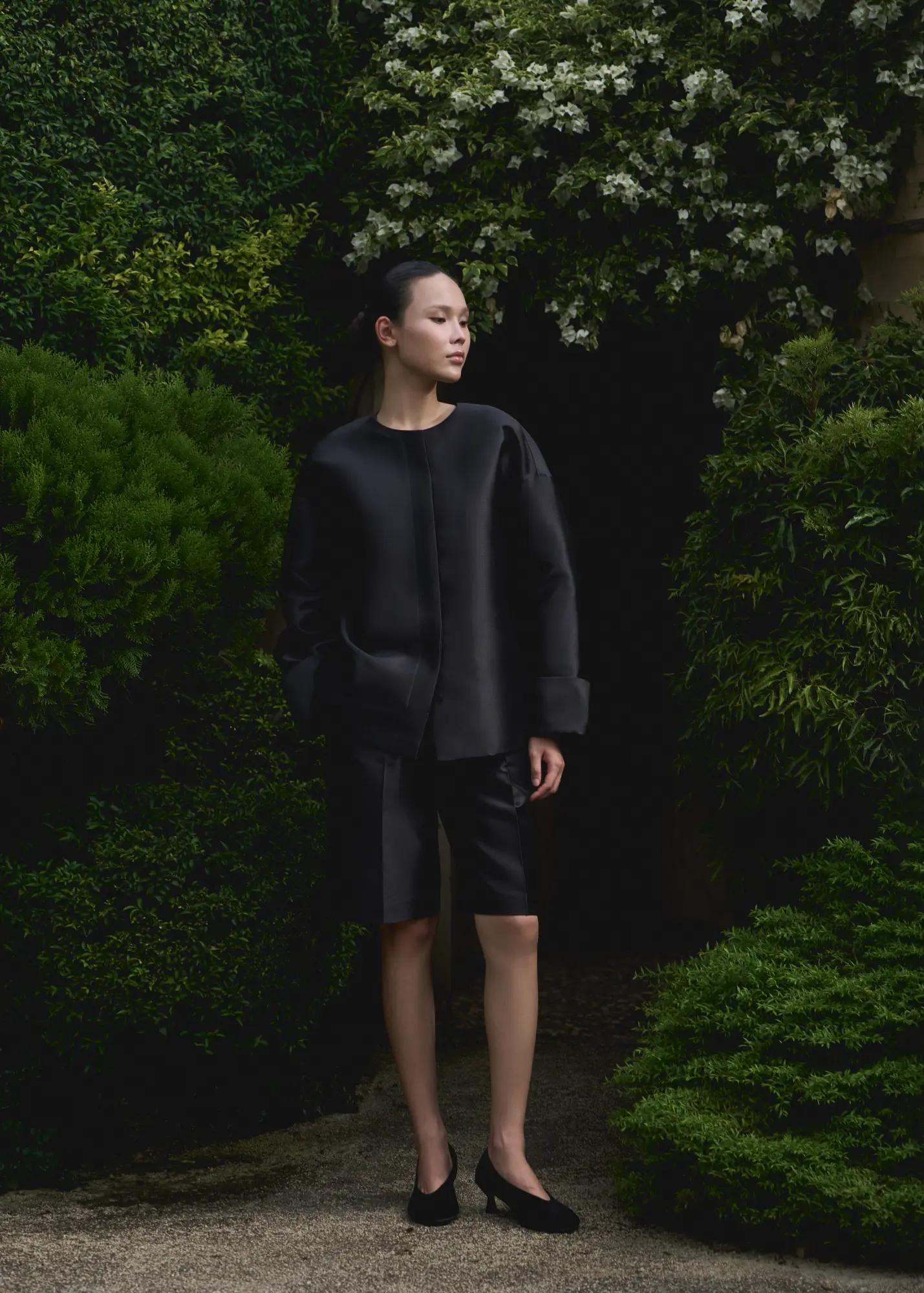 Himo - Signature Shirt Black Taffeta — alternate view